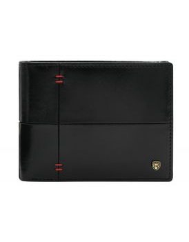 Originální černo-červená kožená peněženka Rovicky