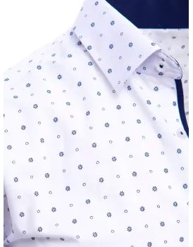 Bílá bavlněná košile s jemným vzorem