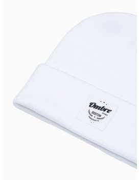 Bílá stylová pánská čepice H103