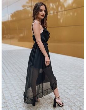 Senzační letní lehké šaty v černé barvě Maretta