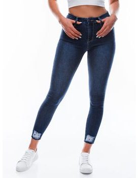 Jednoduché dámské granátové džíny PLR147