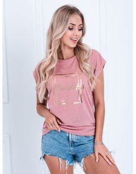 Stylové dámské tričko v růžové barvě SLR052