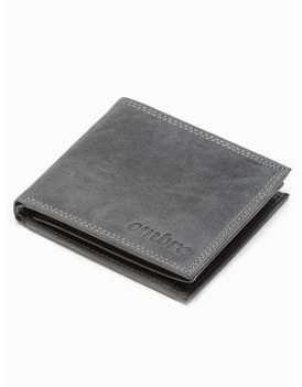 Moderní černá kožená peněženka A092