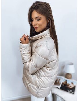 Jednoduchá dámská světle béžová bunda Irina