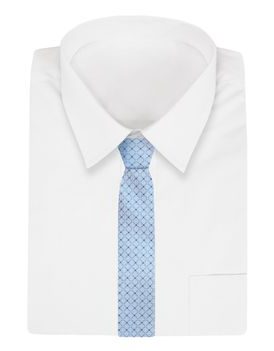 Blankytně modrá vzorovaná kravata Angelo di Monti