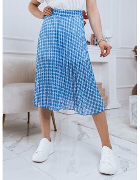 Jednoduchá plisovaná sukně v blankytně modré barvě Vilana