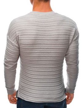 Bavlněný svetr v šedé barvě E208