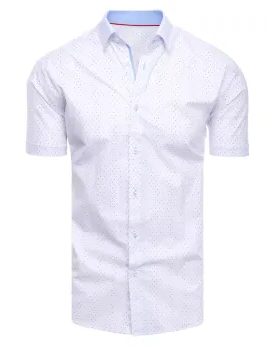 Bílí krátká košile s decentním vzorem