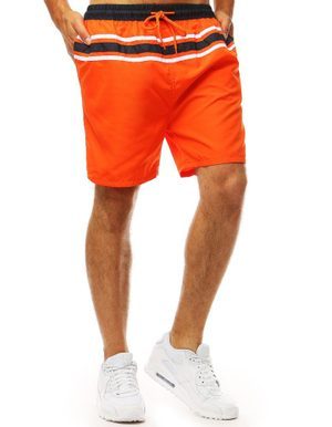 oranžové pánské plavky s černým páskem