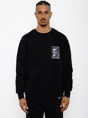 černá oversize pánská mikina