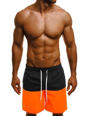 pánské plavky černo oranžové