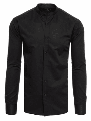 černá pánská košile s dlouhým rukávem