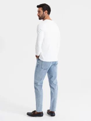 Poutavé bílé tričko s dlouhým rukávem V3 LSCL-0127