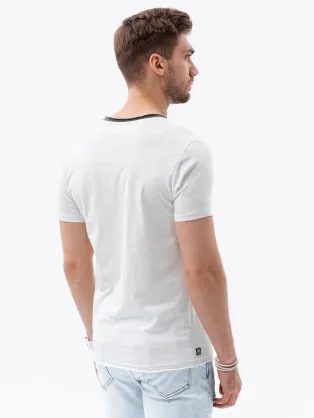 Trendy tmavě modré tričko bez potisku V3 TSCT-22SS-004