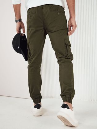 Pánské šedé chinos kalhoty s elastickým pasem V1 PACP-0158