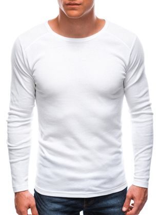Pohodlné bílé tričko s dlouhým rukávem L150
