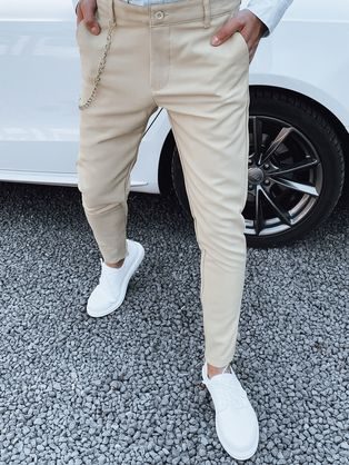 Elegantní béžové pánské kalhoty