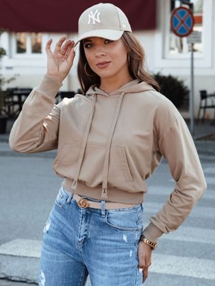 Trendy dámská světle hnědá mikina Trendhood