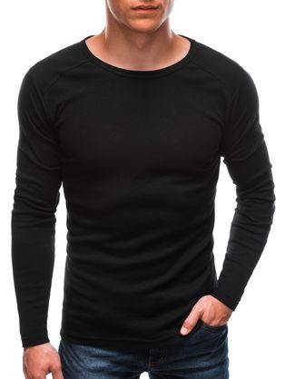 Pohodlné černé tričko s dlouhým rukávem L150