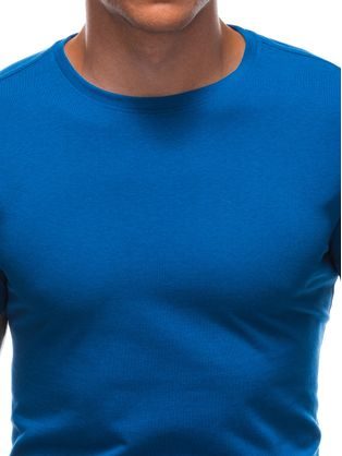 Modré bavlněné tričko s krátkým rukávem S1683