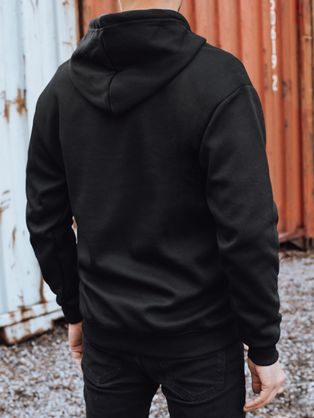 Tmavě šedá mikina s kapucí v originálním provedení