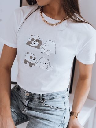 Originální bílé dámské tričko Cute