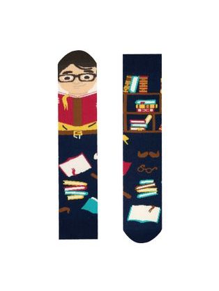 Ponožky s veselým motivem Knihožrout