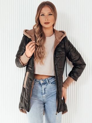 Dámská jedinečná černá alpaka bunda Katherine