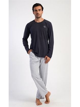 Tmavě šedé pánské pyžamo Michal