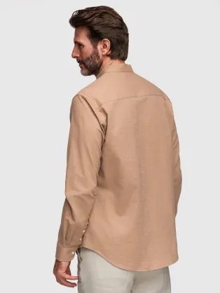 Pánská tmavě hnědá elegantní košile