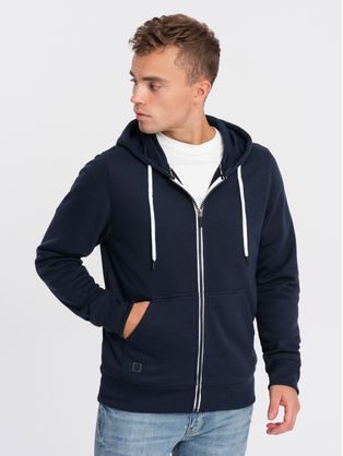 Trendy tmavě modrá mikina na zip V2 OM-SSBZ-0118