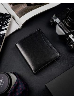 Černá kožená elegantní peněženka Rovicky