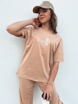 Dámská ecru velurová tepláková souprava Velcomfy