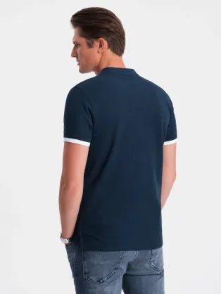 Pohodlná trendy granátová polokošile V4 TSCT-0156