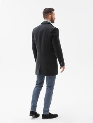 Nádherný kabát v černé barvě C500