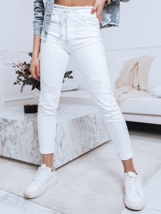 Pohodlné džíny v bílé barvě Mayo