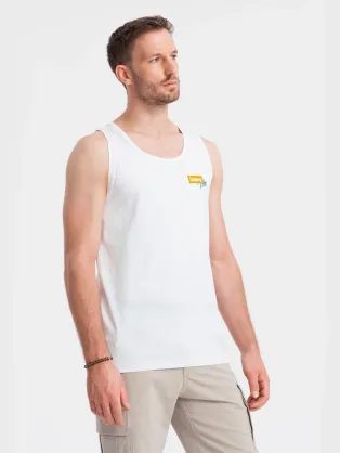 Bílé tílko s letním motivem V2 TSTT-0191