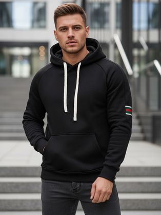 Parádní pánská mikina s kapucí a klokaní kapsou