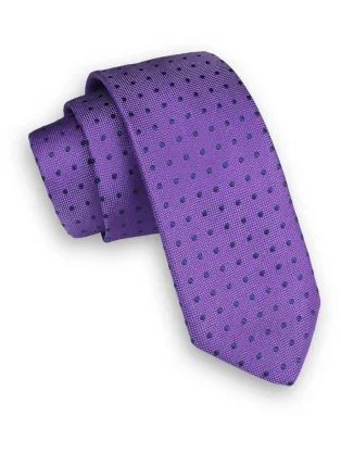 Fialová puntíkatá kravata Alties