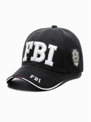 Trendy černá kšiltovka FBI H115