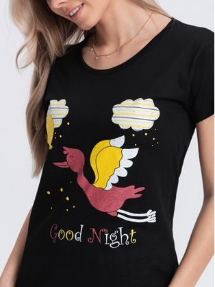 Originální černé dámské pyžamo Good night ULR261