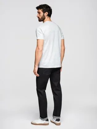 Černá pánská košile slim fit se vzorem