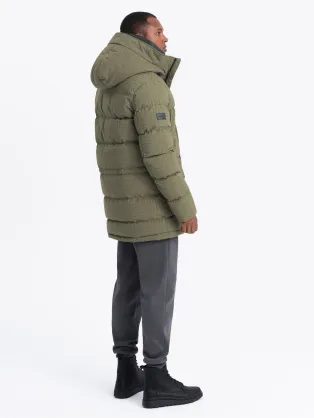 Nadčasová krémová pánská parka V1 JALJ-0166