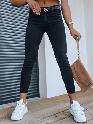 Černé dámské džíny v módním provedení Liv