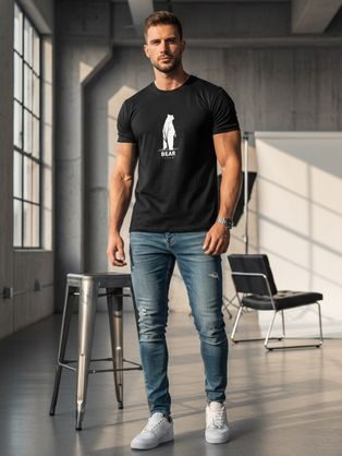 Atraktivní černá mikina s popisem