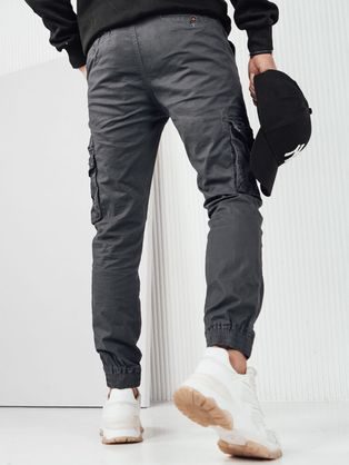 Trendy černé jedinečné jogger kalhoty P1383