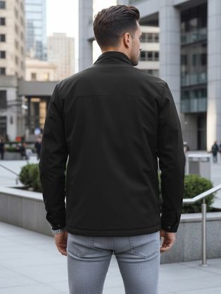 Módní pánská přechodná bunda v černé barvě