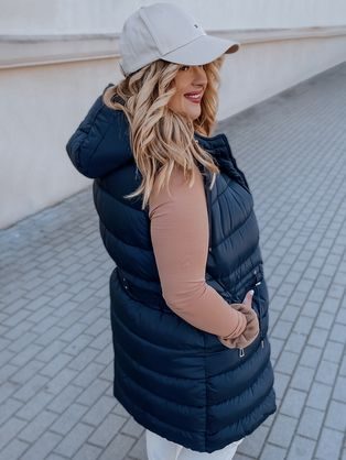 Dámská prošívaná vesta v černé barvě Treos