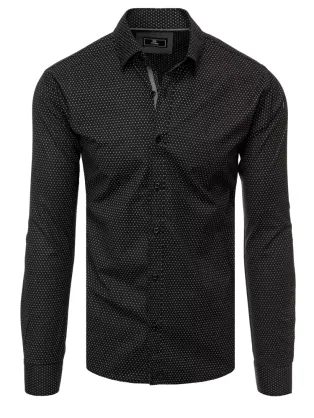 Elegantní černá košile se vzorem