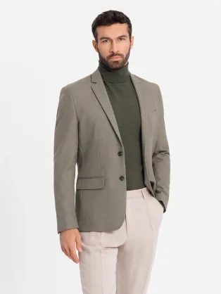 Elegantní olivové pánské sako V5 BLZB-0135